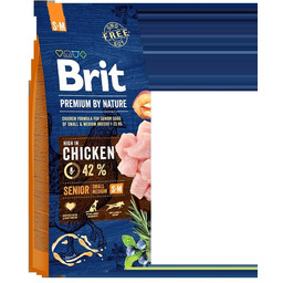 Brit Premium By Nature Senior S+M Z Kurczakiem