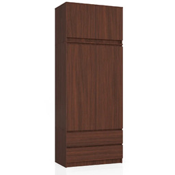 Elior Klasyczna szafa z drążkiem i półkami wenge