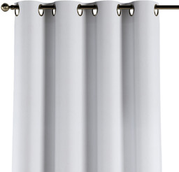 Zasłona na kółkach 1 szt., biały, motyw roślinny,