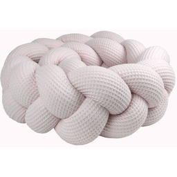 Ochraniacz Do Łóżeczka Warkocz ''Wafel Różowy'' - 210Cm