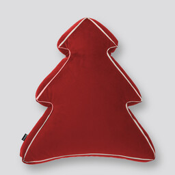 Poduszka Choinka 40x41 cm, intensywna czerwień, 40x41x8cm, Velvet