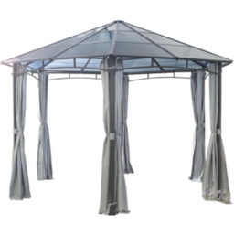 Pawilon sześciokątny z moskitierą dachem poliwęglanowym 3,85 x