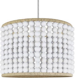 Polux Drewniana lampa wisząca RIBE 315847 biały brązowy