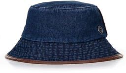 Kapelusz typu bucket z domieszką bawełny unisex granatowo