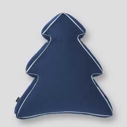 Poduszka Choinka 40x41 cm, granat, 40x41x8cm, Velvet