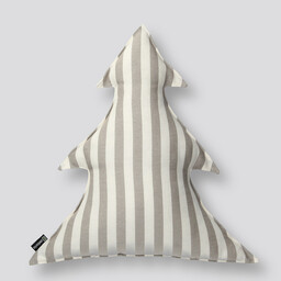 Poduszka Choinka 38x40cm, beżowo-białe pasy (1,5cm), 38x40x8cm, Quadro