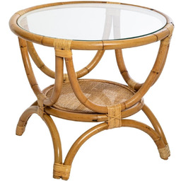 Stolik kawowy okrągły Farah 60 cm rattanowy