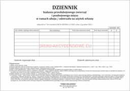 Dziennik badania przedubojowego zwierząt i poubojowego mięsa (GLW