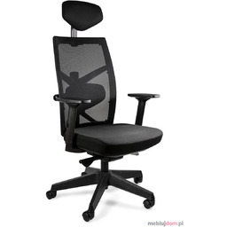 Fotel ergonomiczny TUNE Unique czarny stelaż Czarny, 24H