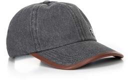 Czapka z daszkiem z domieszką bawełny unisex szaro