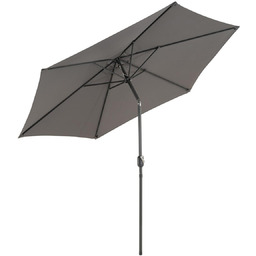 PARASOL OGRODOWY 290 CM ANTRACYT UCHYLNY KORBKA UV50+