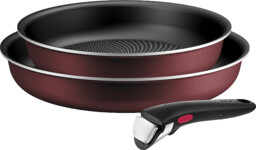 Zestaw patelni TEFAL L7248553 Bordowo-czarny