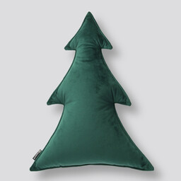 Poduszka Choinka 38x40cm, butelkowa zieleń, 38x40x8cm, Velvet