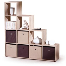 Regał schodkowy na książki dąb sonoma mat 139