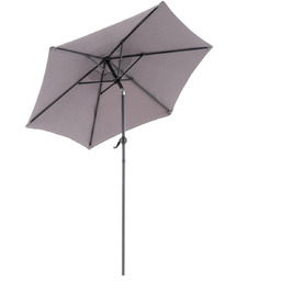 PARASOL OGRODOWY 200 CM ANTRACYT UCHYLNY KORBKA UV50+