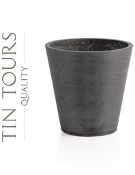 EKOLOGICZNA SZARA DONICZKA NA KWIATY 15x15x15 cm