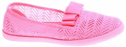 Fuksjowe ażurowe baleriny dziewczęce