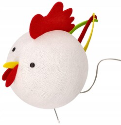 Ręcznie robiona Lampka nocna Do pokoju Kogucik Cotton