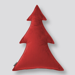 Poduszka Choinka 38x40cm, intensywna czerwień, 38x40x8cm, Velvet
