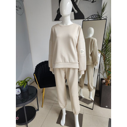 Masełkowy dres oversize - beżowy2 One size