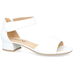 Sandały na niskim obcasie - CAPRICE 9-28212-42 BIAŁE