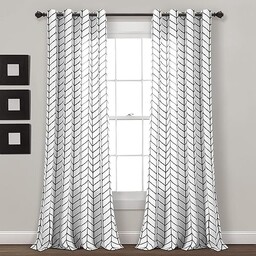 Lush Decor Calia Chevron Geo zasłona okienna para,
