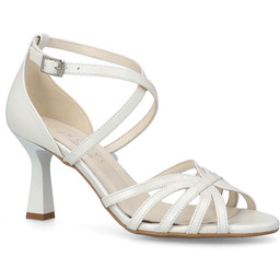 Skórzane sandałki do tańca - KOTYL 4370 ECRU