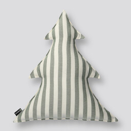 Poduszka Choinka 38x40cm, zielono-białe pasy (1,5cm), 38x40x8cm, Quadro