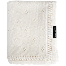 Lullalove Kocyk bambusowy ażurowy Daisy Kokos