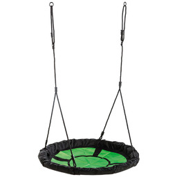 Huśtawka wisząca bocianie gniazdo 98 cm - zielono-czarna