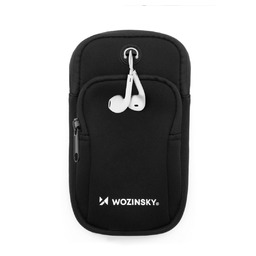 Wozinsky opaska na telefon do biegania armband czarna