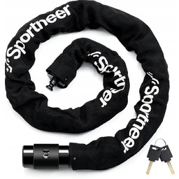ZAPIĘCIE ROWEROWE 100 CM 8 MM ŁAŃCUCH ANTYKRADZIEŻOWE
