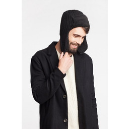 Czapka Męska Uszatka PaMaMi Ciemnoszara