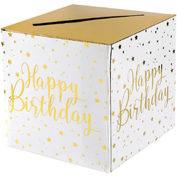 Pudełko na koperty z życzeniami, prezentami Happy Birthday