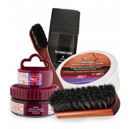 Tłuszcz i Bordowa Pasta do Butów Szczotki Szmatka