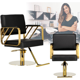 Fotel fryzjerski Bryson hydrauliczny obrotowy z chromowanym podnóżkiem