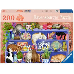 RAVENSBURGER Puzzle Koty na półce 12001367 (200 elementów)