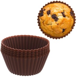Foremki do muffinek silikonowe brązowa SILLINIE 5,5 cm