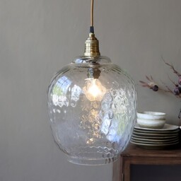 Szklana Lampa Wisząca Chic Antique A