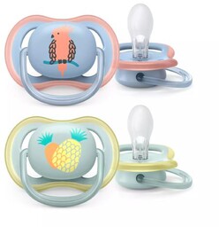 AVENT Smoczek Ultra Air SCF085/12 0-6m Ananas/Papuga, 2szt.