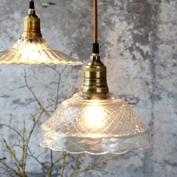 Szklana Lampa Wisząca Chic Antique B