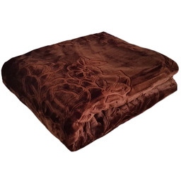 Koc tłoczony brązowy KT-042