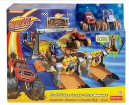Blaze, Fisher Price, pojazdy wyścig w błocie, zestaw,