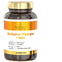 NOBLE HEALTH Kurkuma i Piperyna + Imbir suplement