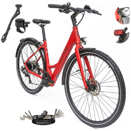 Rower Elektryczny Damski Trekkingowy 28 HEAD 250W Bafang