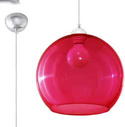 Lampa wisząca BALL czerwona SL.0253 - Sollux Sprawdź