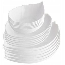 Serwis obiadowy na 6 osób Zestaw talerzy Liść