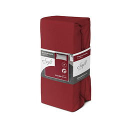 Faro Prześcieradło jersey z gumką soft 220x200 czerwone