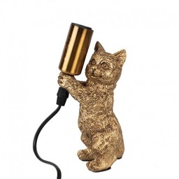 Złota Lampa Stołowa Kotek Clayre & Eef