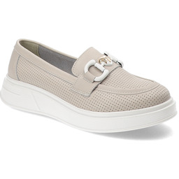 S.Barski Beżowe Mokasyny Eleganckie Obuwie Damskie